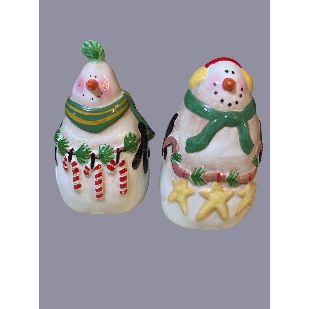Holiday Snowman Salt & Pepper Shakers - Set Of 2 SHAKERS